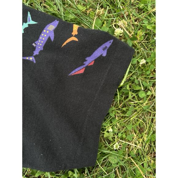 Vintage 90s Hawaiian Shark Single Stitch XL USA Made All Over Shark Dan Gilbert - Picture 5 of 6